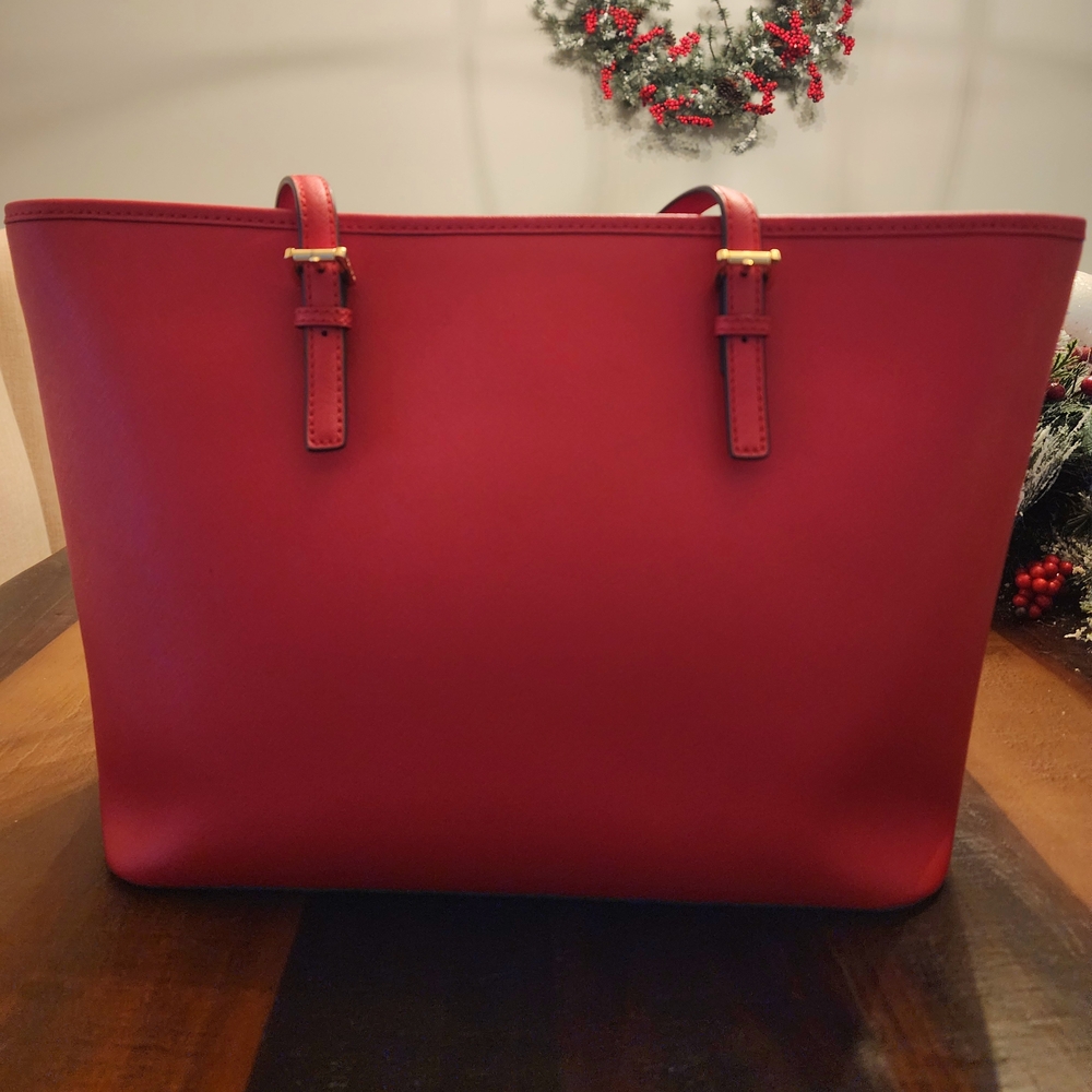 Michael Kors Red Tote Bag - Picture 2 of 16
